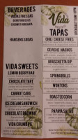 Vida Vegan menu