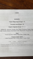 Willow Creek Bistro menu