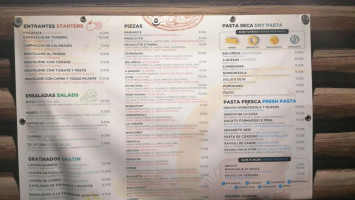 Pizzería La Cabaña menu