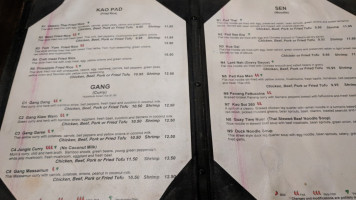 Titaya's Thai Cuisine menu