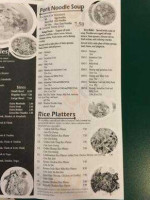 Pho B&B menu