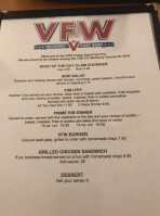 Mchenry Vfw Post 4600 menu