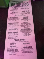 Drinker's Pub menu