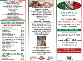 Abbracci Italian Market Deli menu