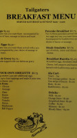 Tailgaters Of Stoughton menu