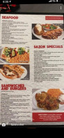 Sazon Steakhouse menu
