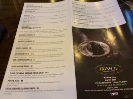 Irish 31 Westshore Plaza menu