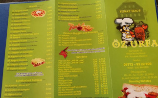 Oez Urfa Bischofsheim An Der Rhoen menu