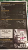 Crossway's Tavern menu