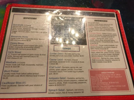 Galactic Pizza menu