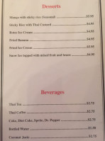 Pad Thai menu