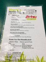 Zerbo's Market menu
