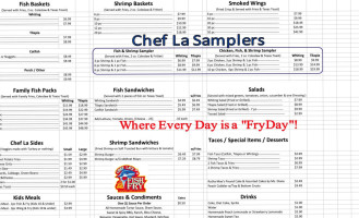 Chef La's Fish Fry Seafood Grill Catering menu