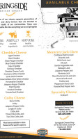 Springside Cheese Shop menu
