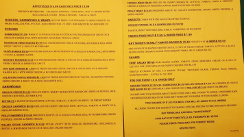 Bay Shore And Grill menu