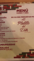 Camacho's menu