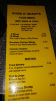 Rosie Ogradys menu
