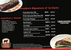 Breakers Korean Grill Bbq menu