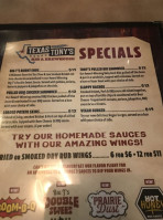 Texas Tony's Rib Brewhouse menu