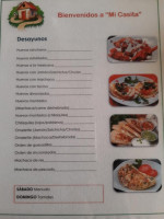 Fonda Mi Casita menu