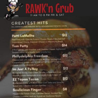 Rawk'n Grub menu