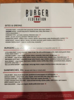 Burger Federation menu