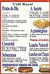 Café Royal menu