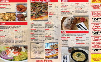 Loyola Pizza menu