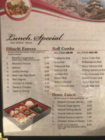 Yamato Steak Sushi menu