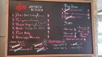 Don Japanese Kitchen menu
