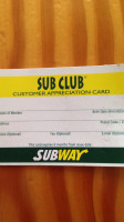 Subway Prisma menu