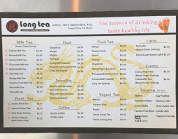 Long Tea Austin menu