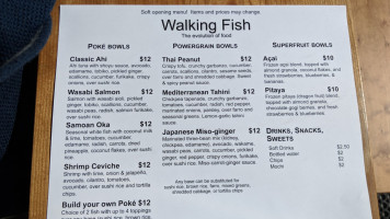 Walking Fish menu