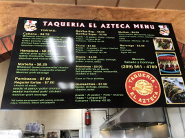 Taqueria El Azteca menu