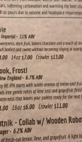 Protagonist Beer Noda menu