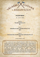 Hostinec Pivovar Kozlovice menu