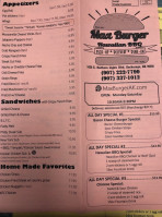 Max's Beefy Burger menu