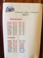 Restaurace U Váhy menu