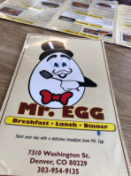 Mr. Egg menu