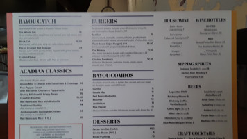 Acadian Grille Scratch Kitchen menu