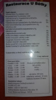 Restaurace U Bětky menu