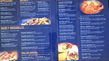 Ahora Restaurant Mexicain menu