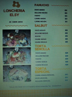 LONCHERIA ELSY menu