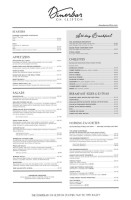 Dinerbar On Clifton menu