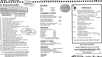 Tallarico's Boardwalk Subs menu