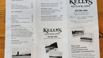 Kelly's Kitchen Cafe menu