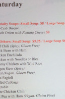 The Soup Shop menu