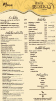Italia Rustica menu