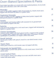 Blue Olive Greek Taverna Ltd menu