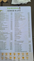 Bahcede Sinek Cafe menu